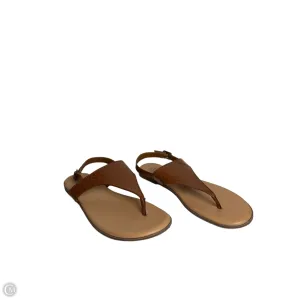 Sandals Flats By Time And Tru In Brown, Size: 9.5
