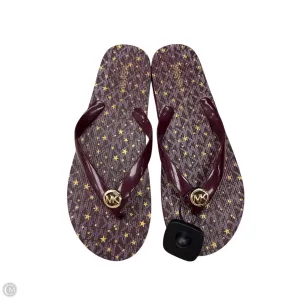 Sandals Flip Flops By Michael By Michael Kors In Purple, Size: 10
