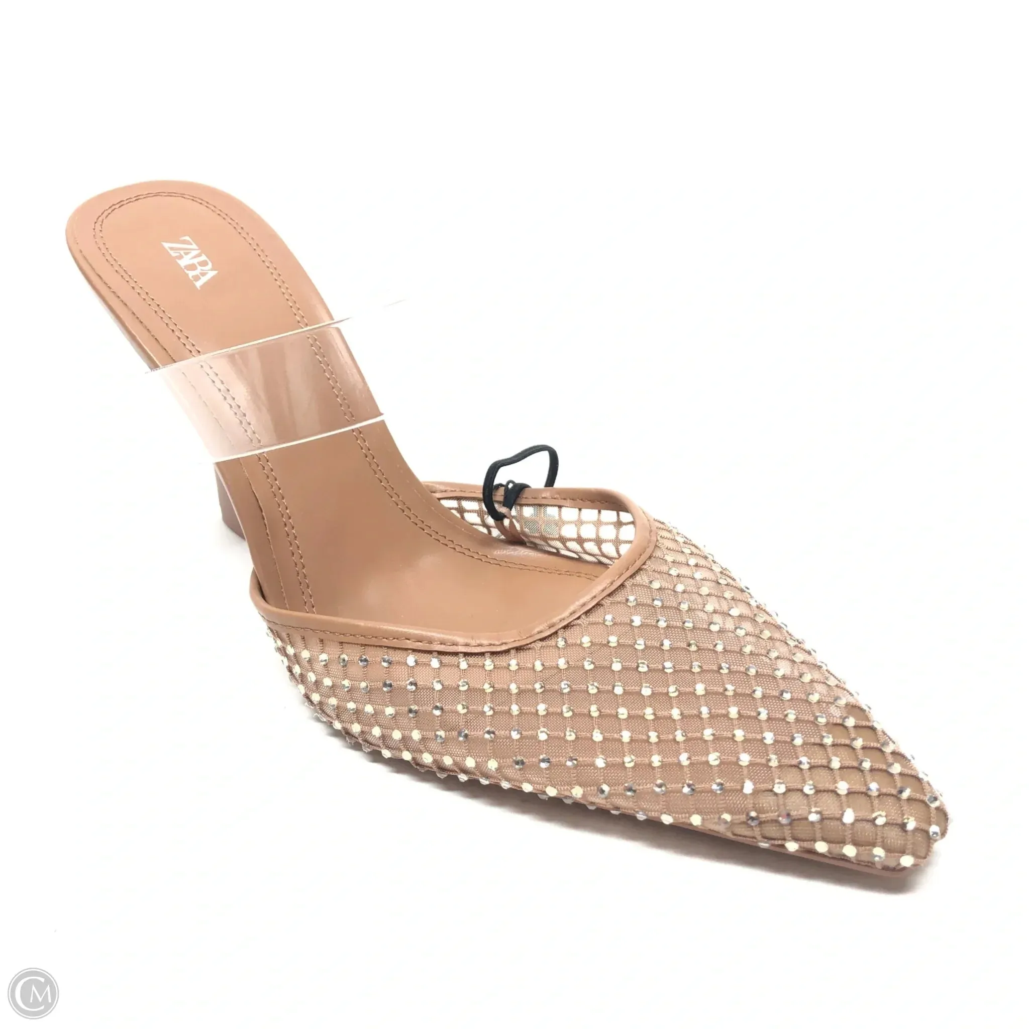Sandals Heels Block By Chelsea And Violet In Beige, Size: 10