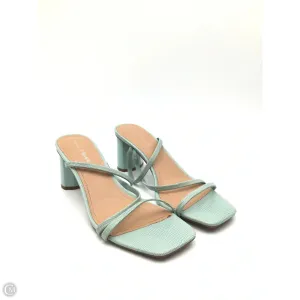 Sandals Heels Block By Marc Fisher In Green, Size: 9.5