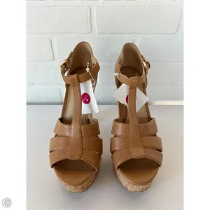 Sandals Heels Block By Michael By Michael Kors In Tan, Size: 7