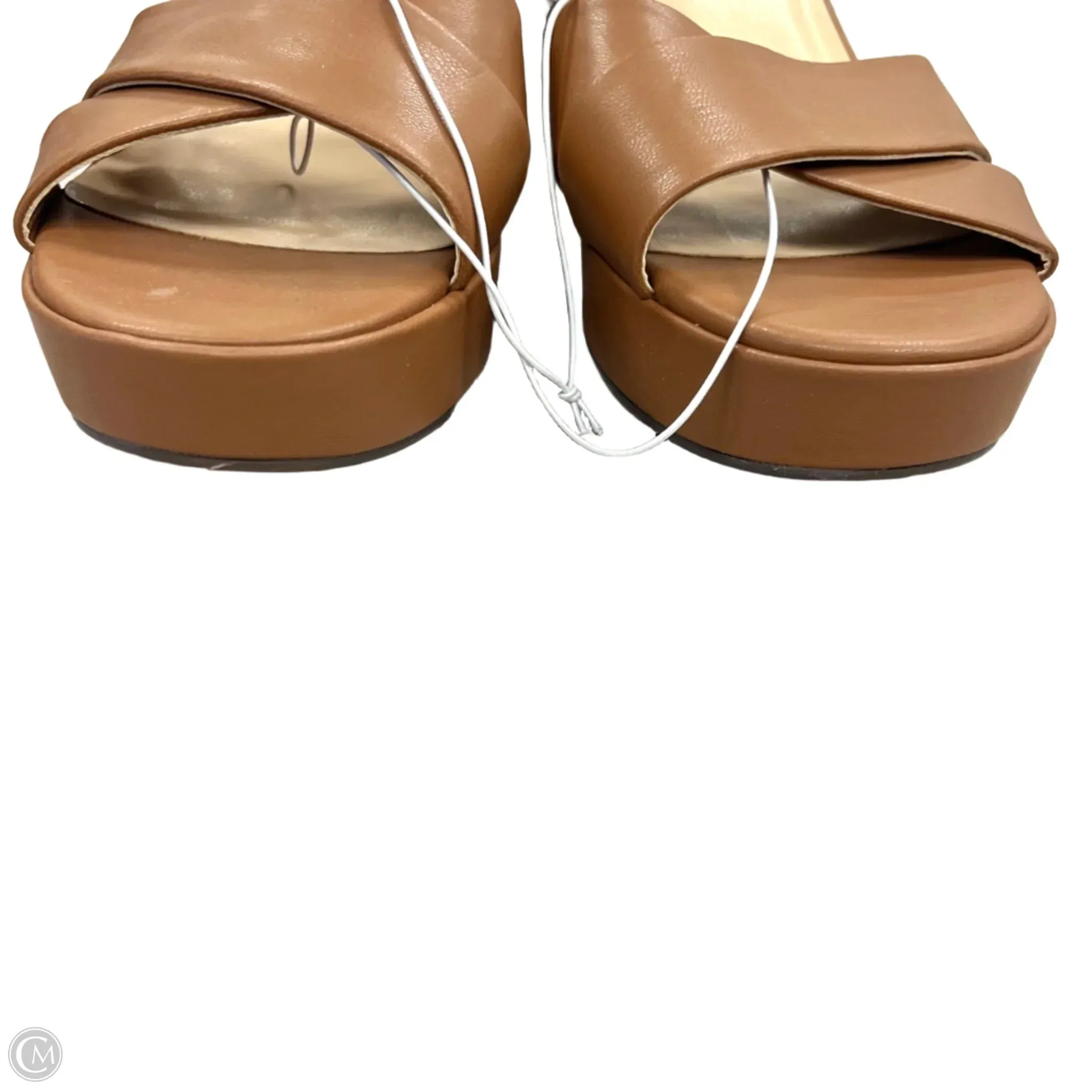 Sandals Heels Block By Unisa In Brown, Size: 10