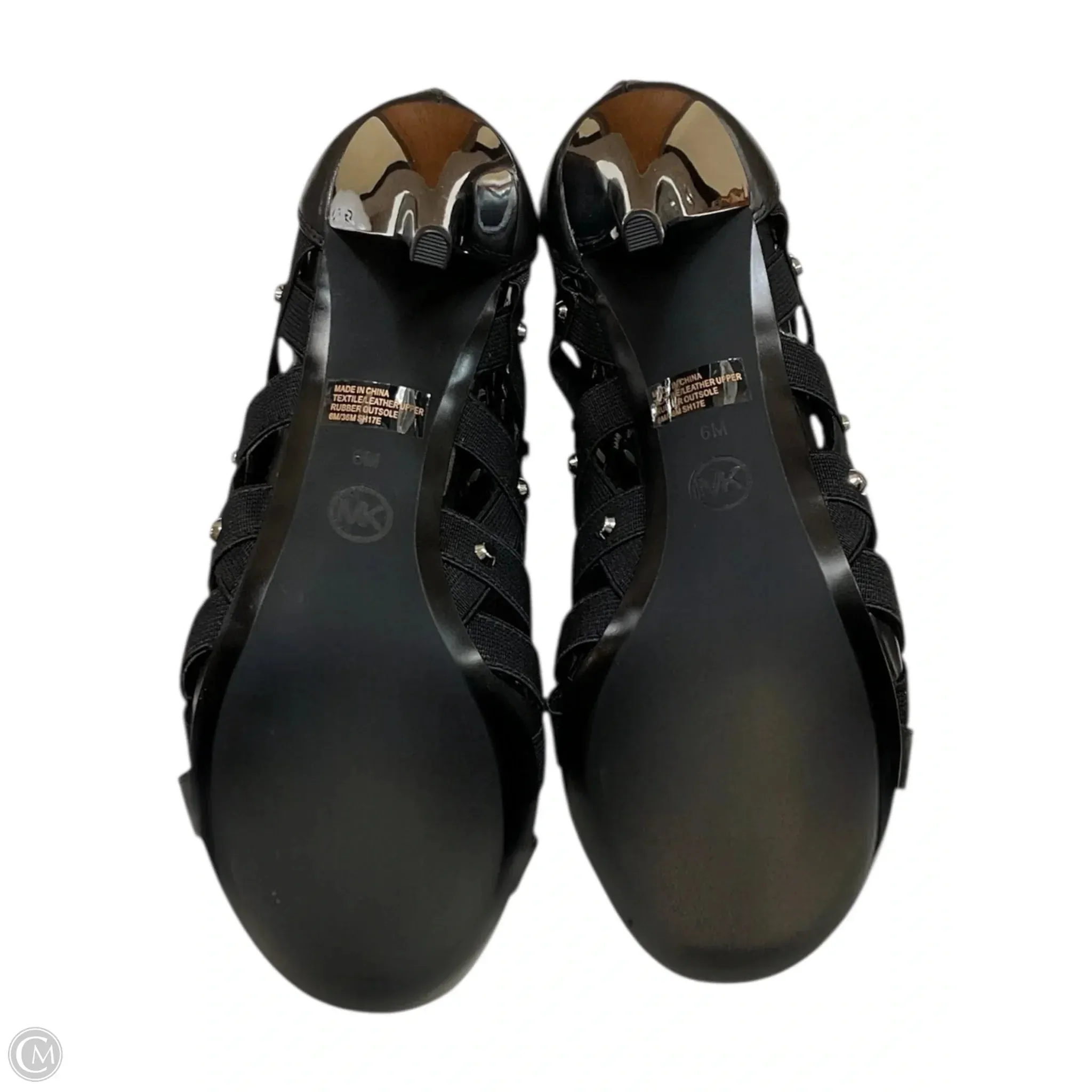 Sandals Heels Stiletto By Michael By Michael Kors In Black, Size: 6