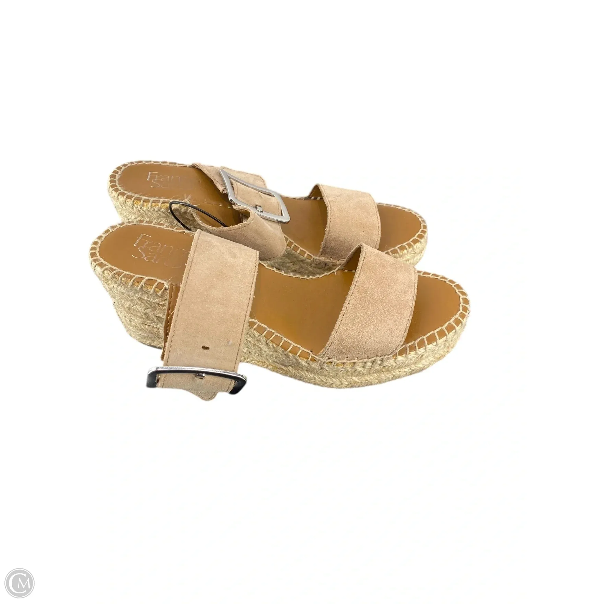 Sandals Heels Wedge By Franco Sarto In Brown, Size: 7