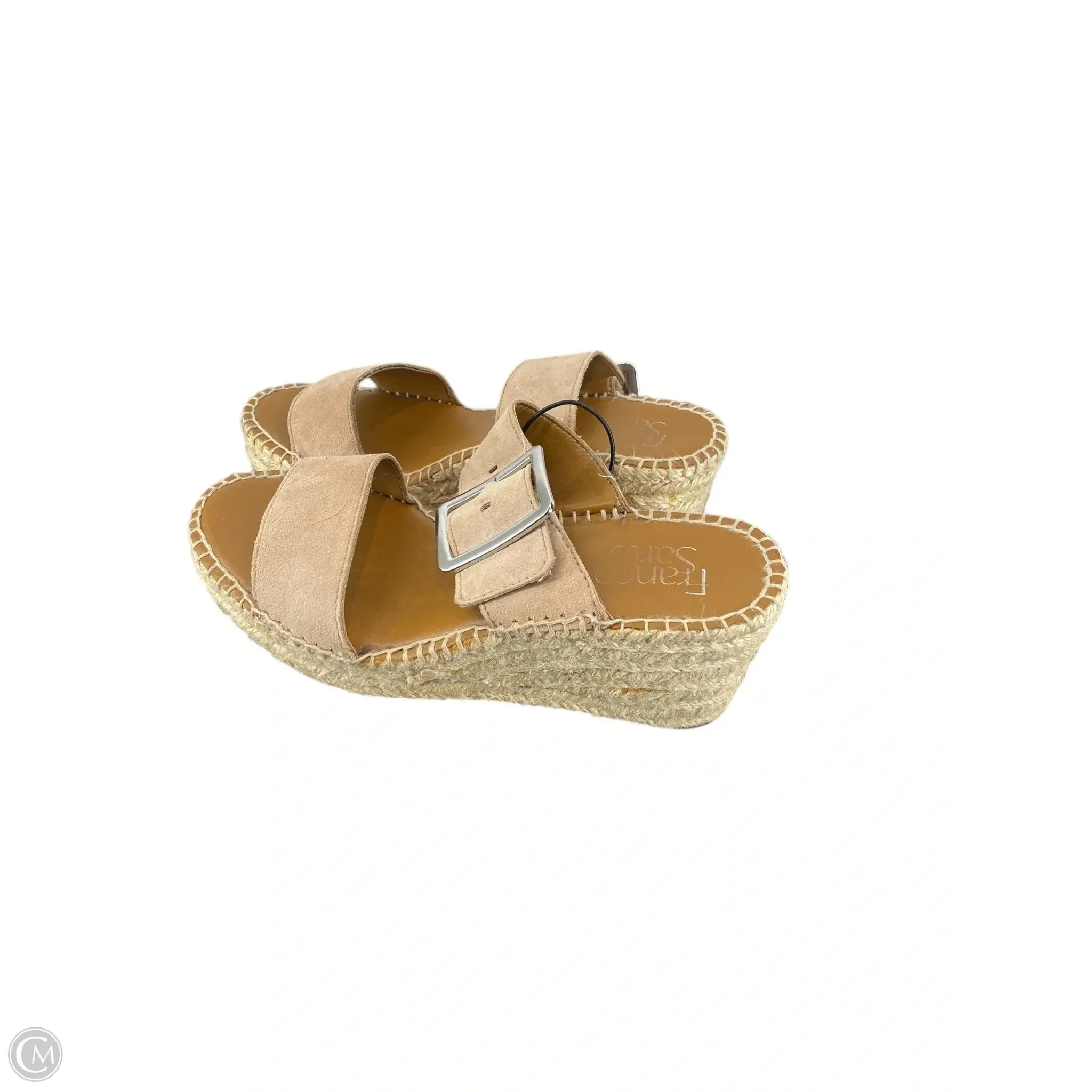 Sandals Heels Wedge By Franco Sarto In Brown, Size: 7