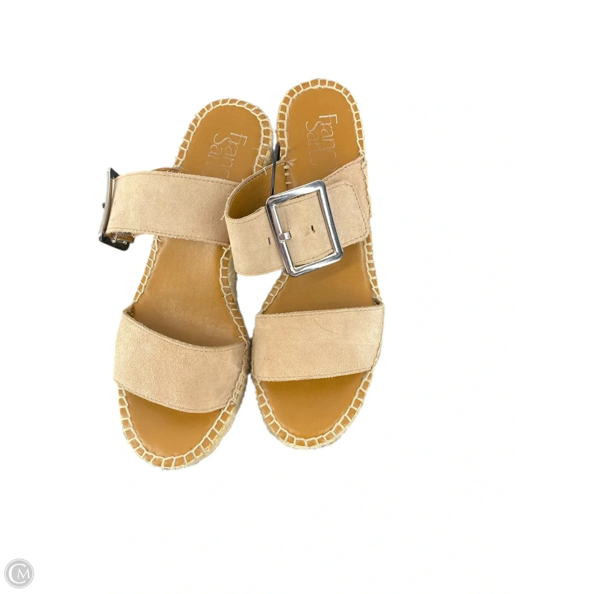 Sandals Heels Wedge By Franco Sarto In Brown, Size: 7