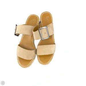 Sandals Heels Wedge By Franco Sarto In Brown, Size: 7