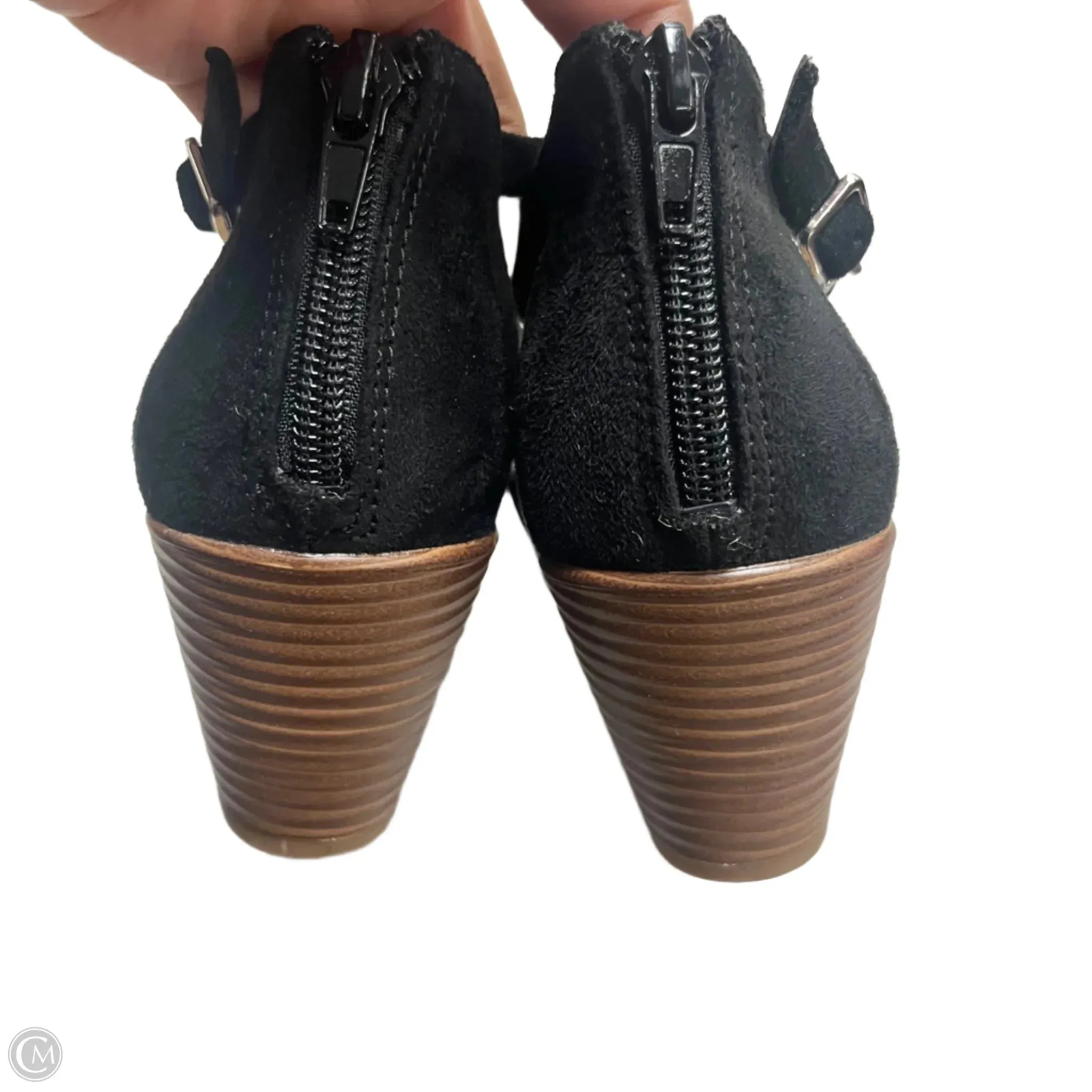 Sandals Heels Wedge By Kelly And Katie In Black, Size: 6