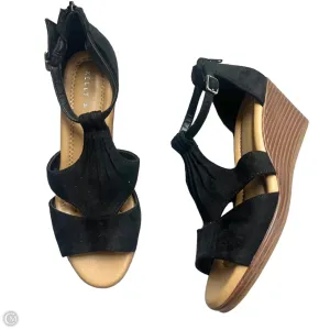 Sandals Heels Wedge By Kelly And Katie In Black, Size: 6