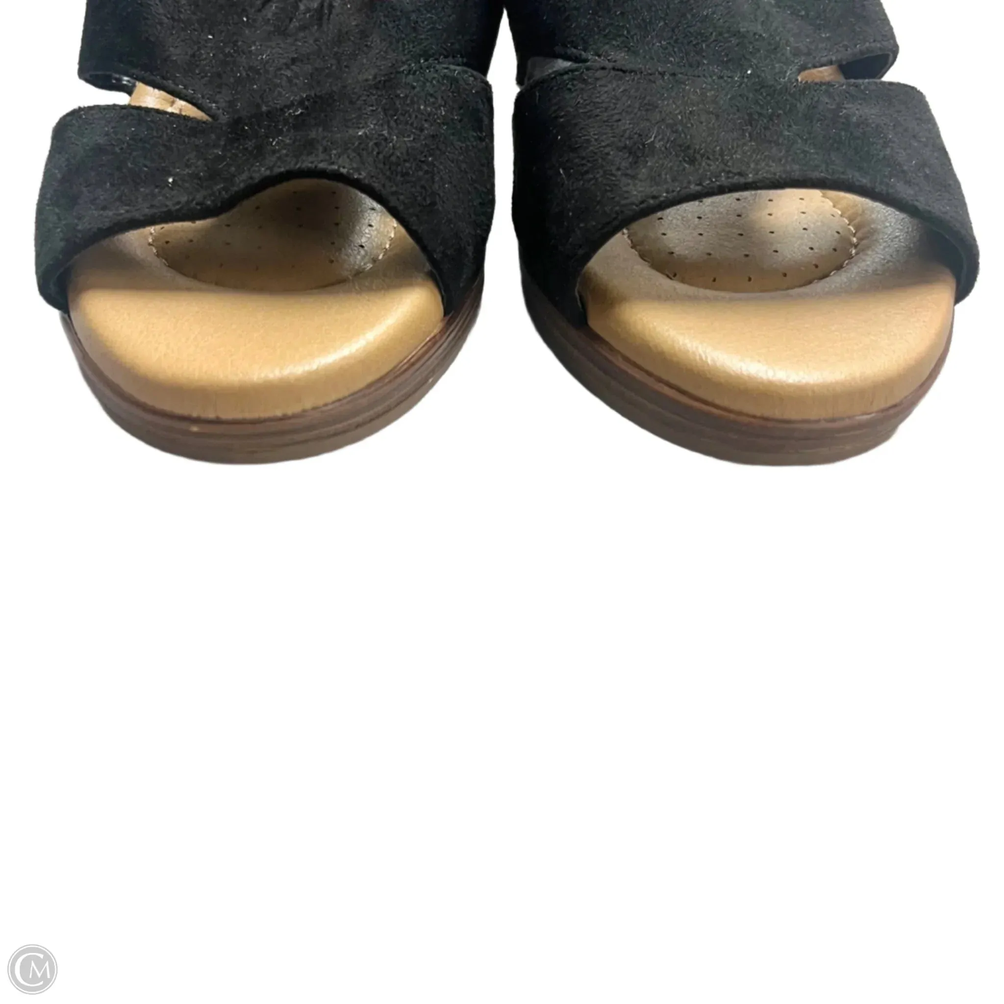 Sandals Heels Wedge By Kelly And Katie In Black, Size: 6
