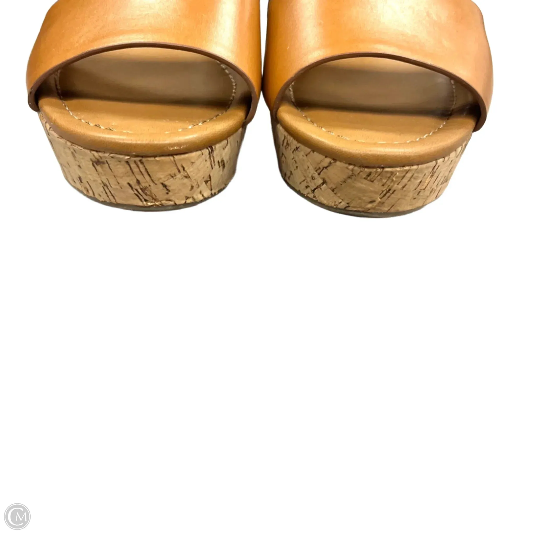 Sandals Heels Wedge By Tommy Hilfiger In Tan, Size: 8