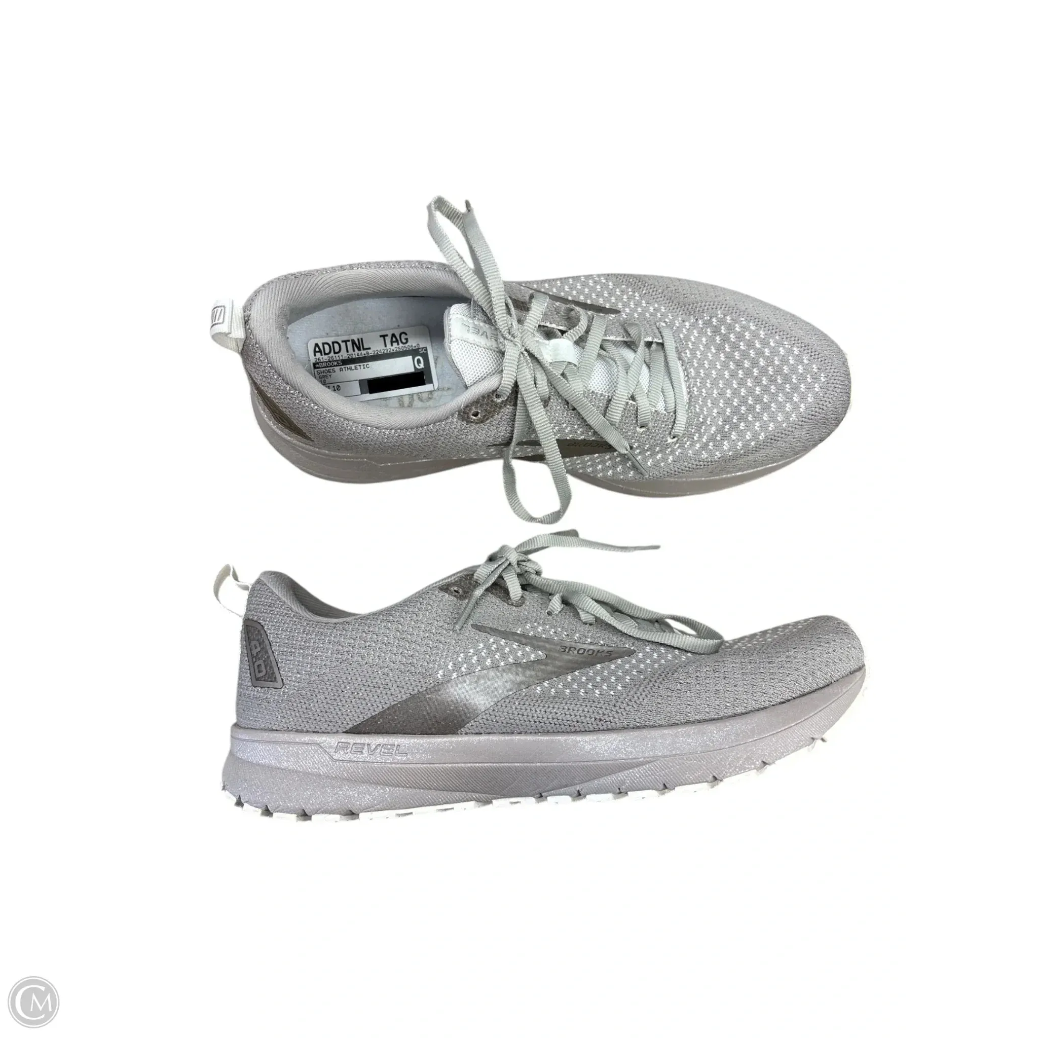Shoes Athletic By Brooks In Grey, Size: 10