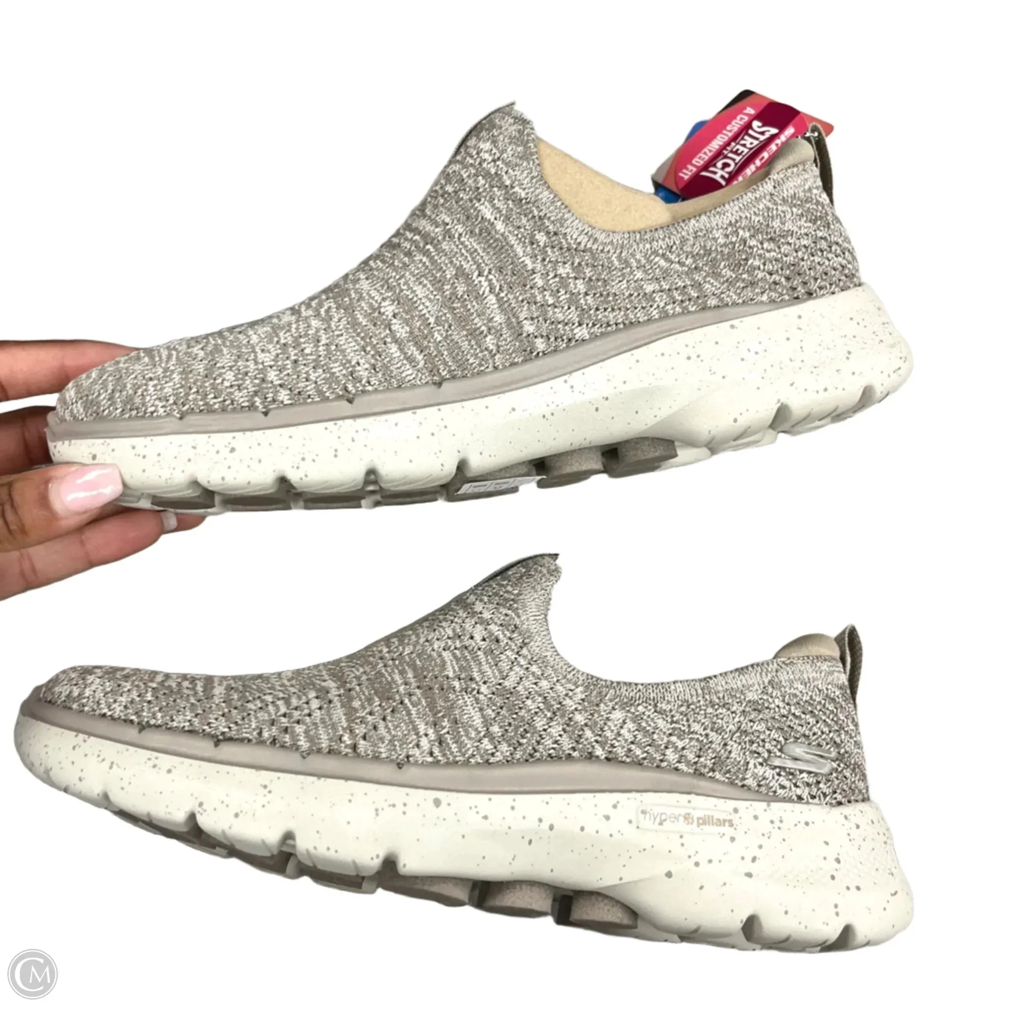Shoes Athletic By Skechers In Taupe, Size: 7
