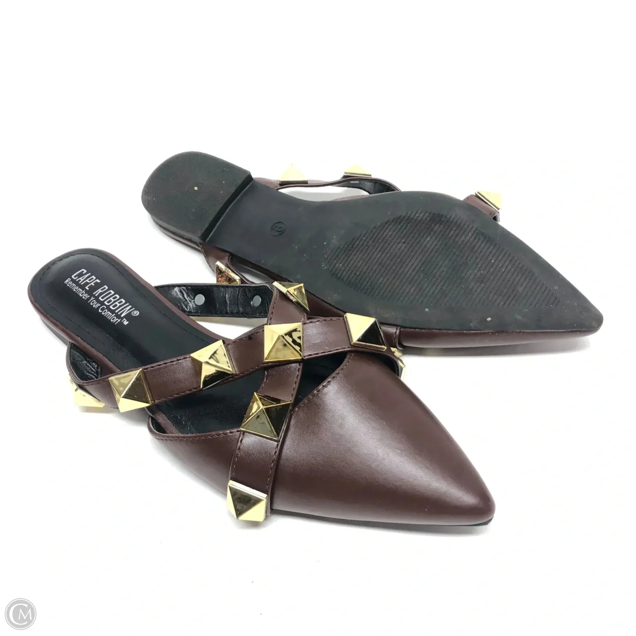 Shoes Flats By Clothes Mentor In Brown, Size: 9