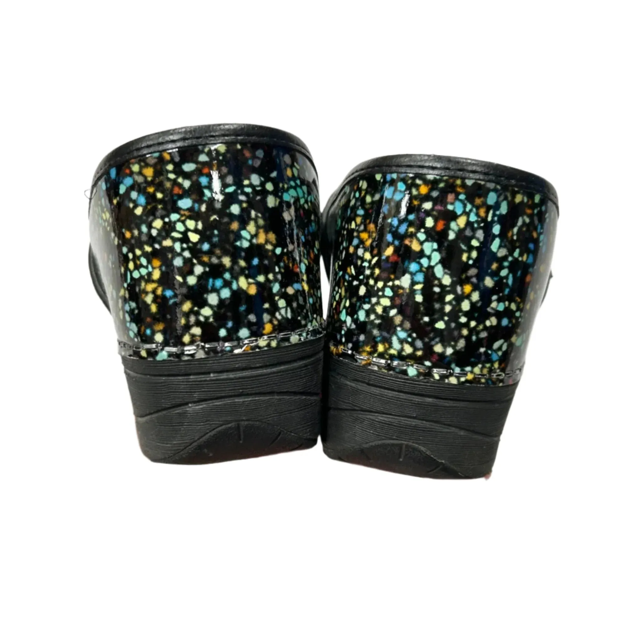 Shoes Flats By Dansko In Black & Green, Size: 7.5
