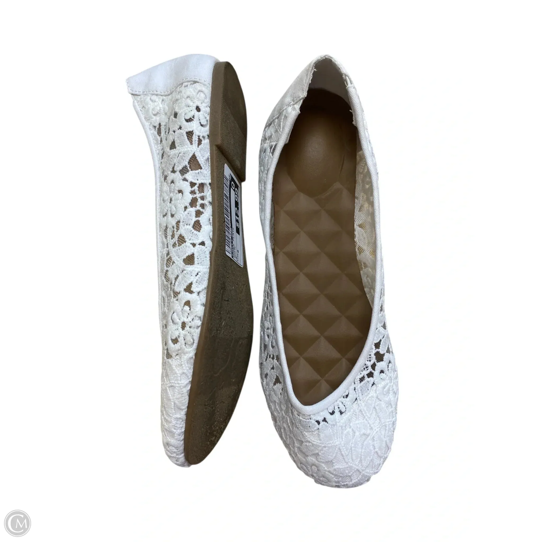 Shoes Flats By Jelly Pop In White, Size: 8