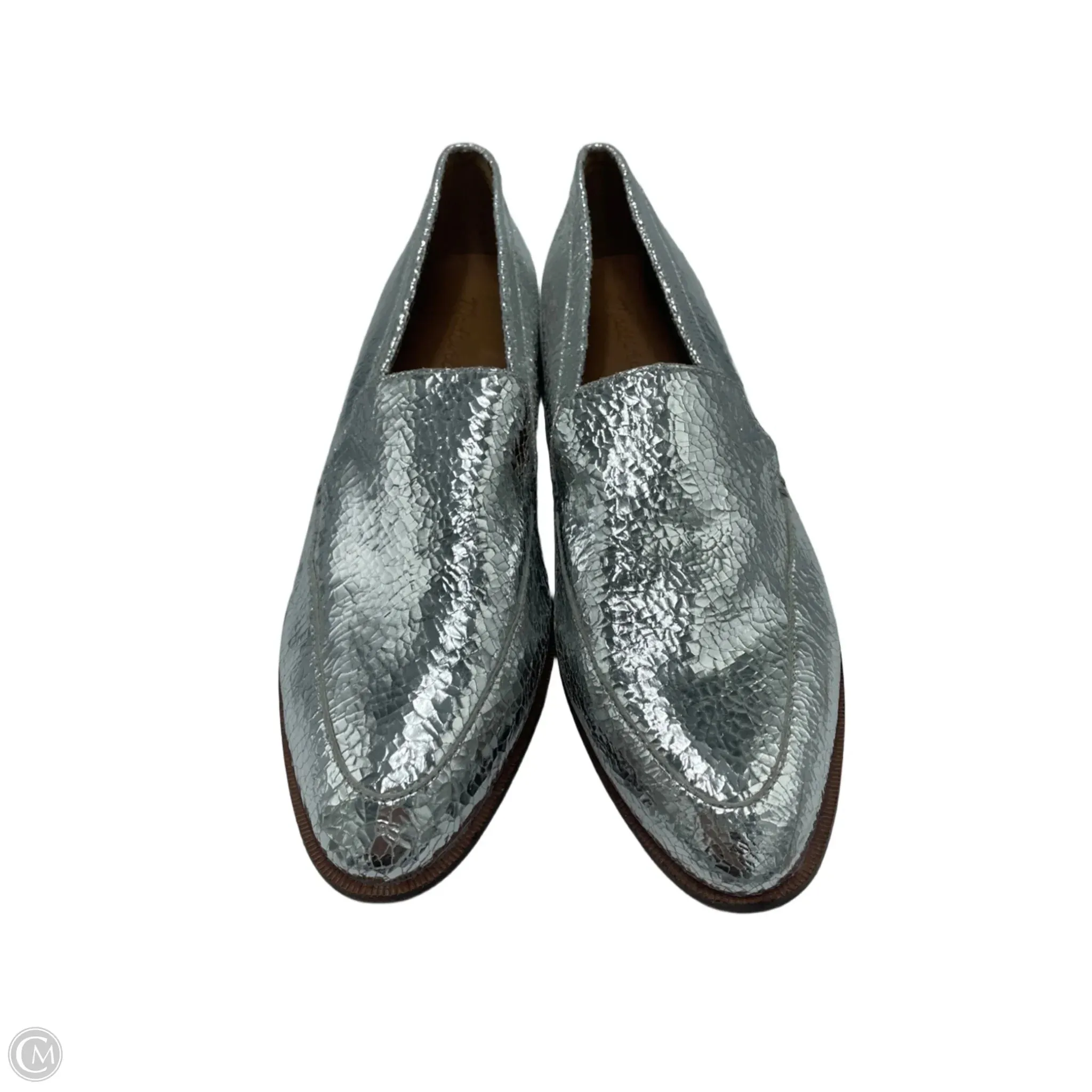Shoes Flats By Madewell In Silver, Size: 11