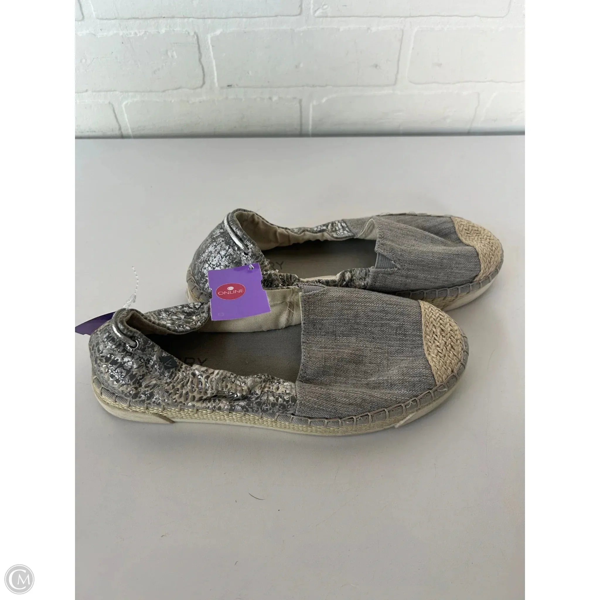 Shoes Flats By Sperry In Grey, Size: 7.5