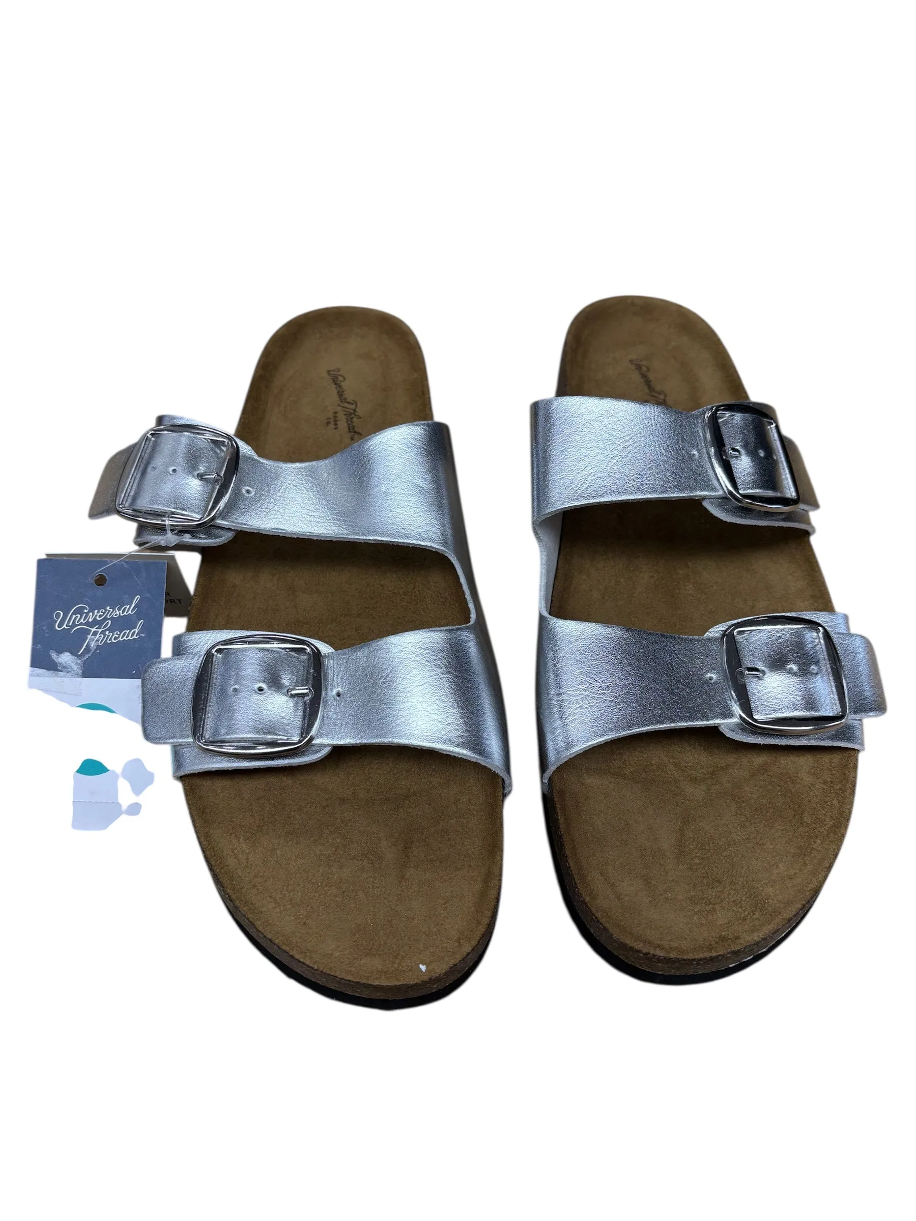 Shoes Flats By Universal Thread In Silver, Size:8