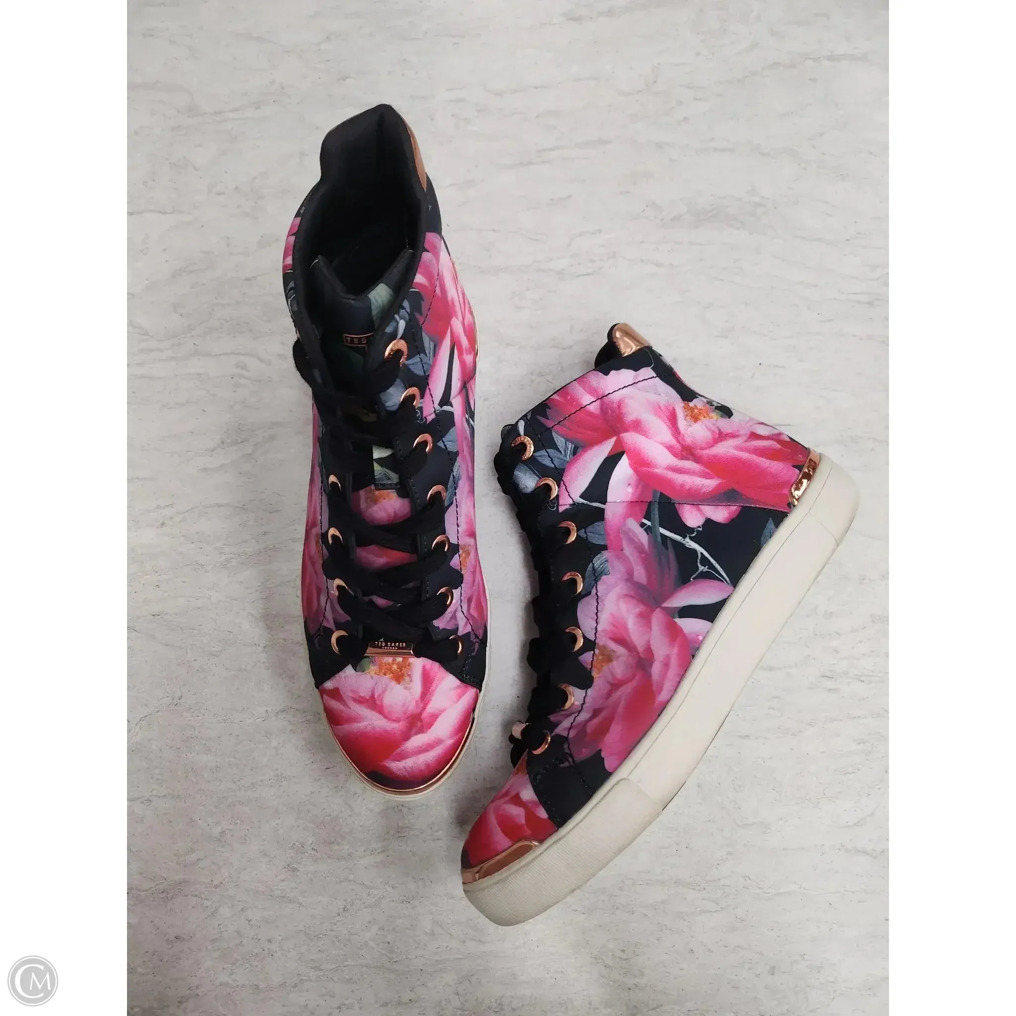 Shoes Sneakers By Ted Baker In Floral Print, Size: 7
