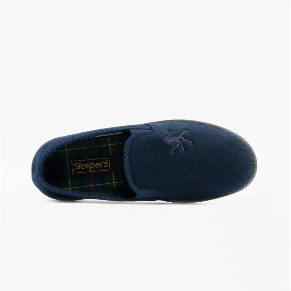 Sleepers FRAZER Mens Full Slippers Navy