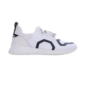 Stefano Ricci Men's White & Blue Sneaker