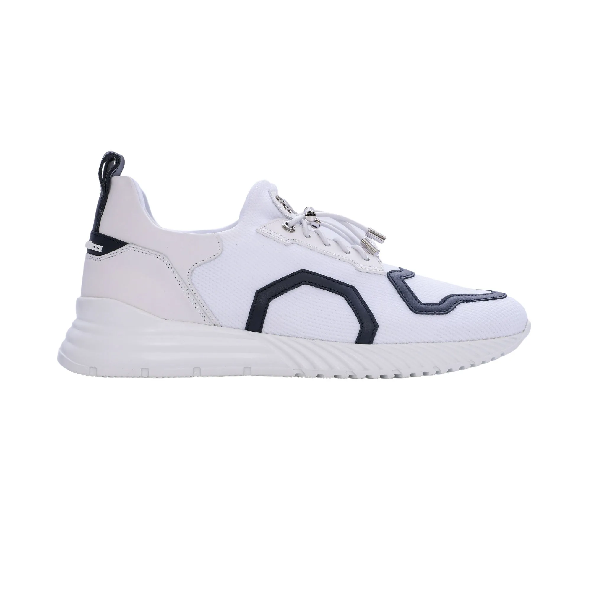 Stefano Ricci Men's White & Blue Sneaker