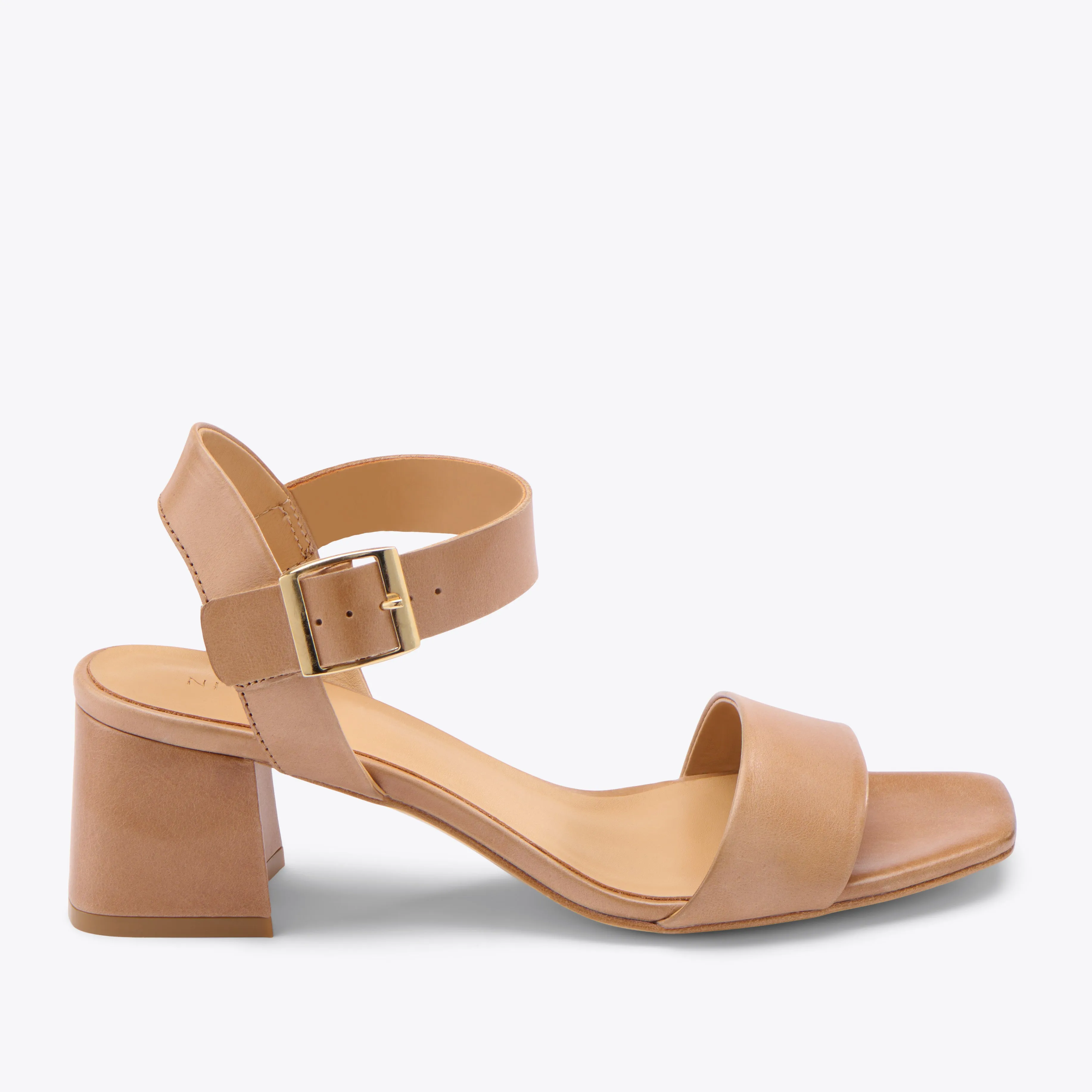Stella Go-To Block Heel Sandal Almond -NISOLO