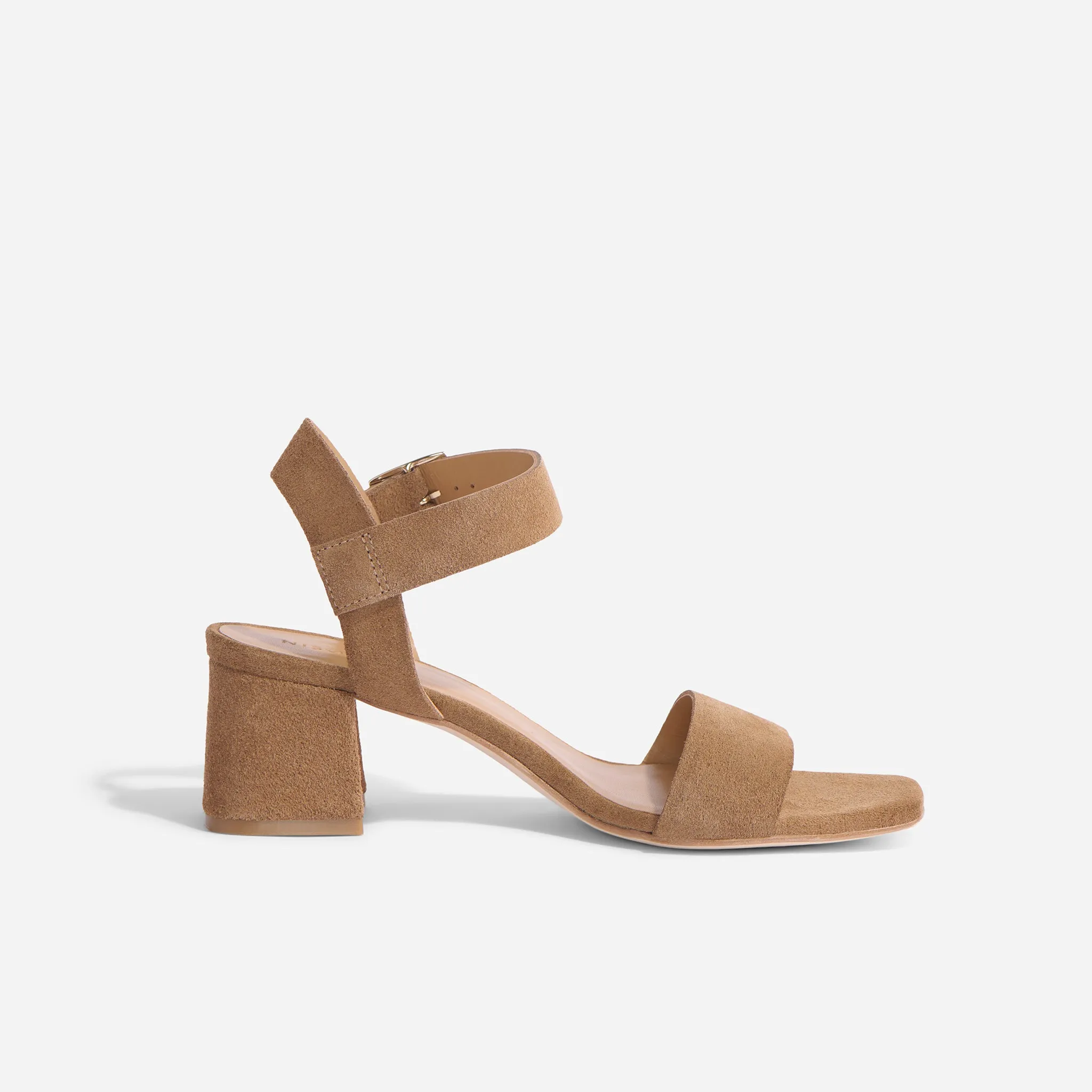 Stella Go-To Block Heel Taupe Suede -NISOLO