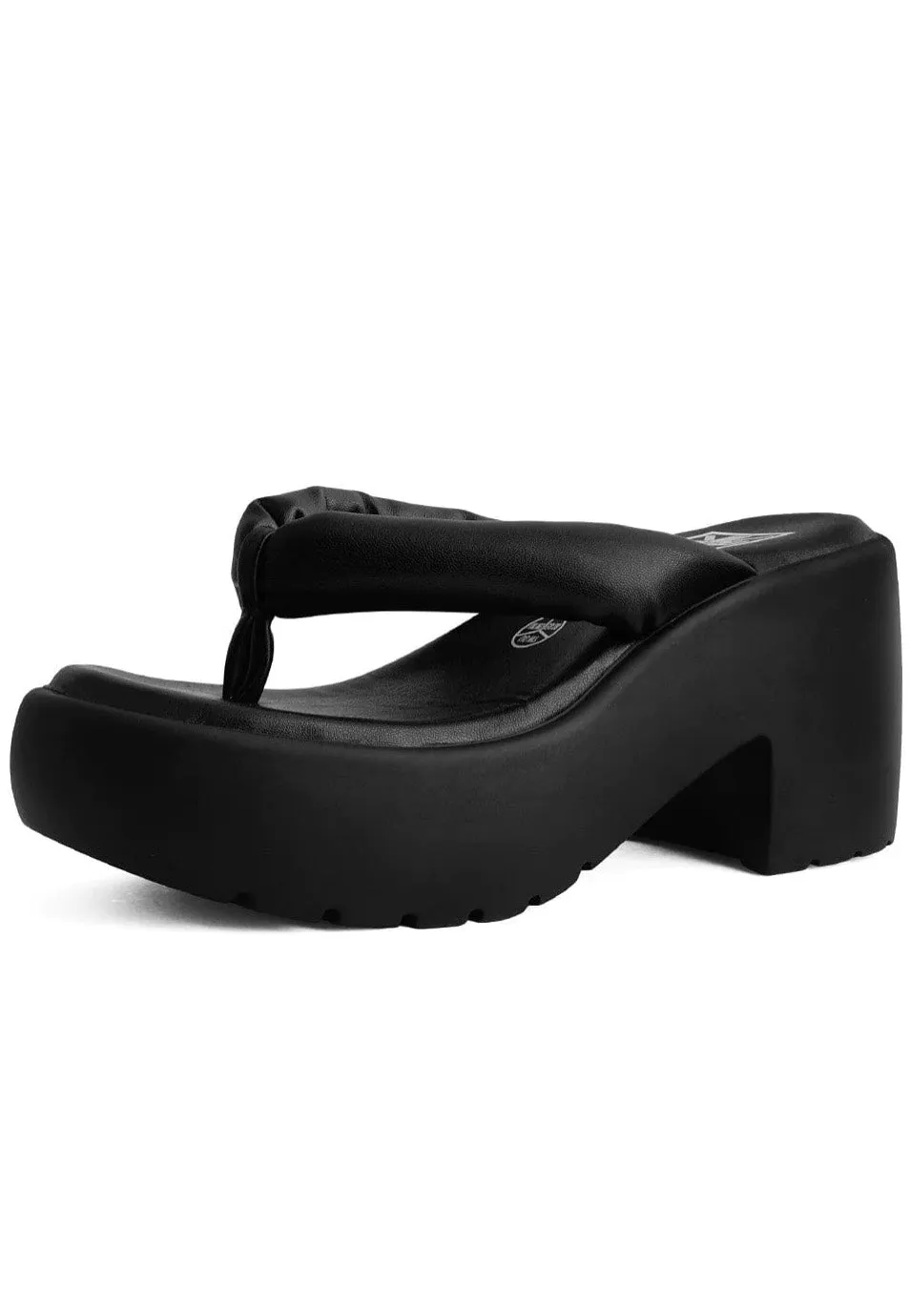 T.U.K. - A Heel Thong Black - Girl Sandals