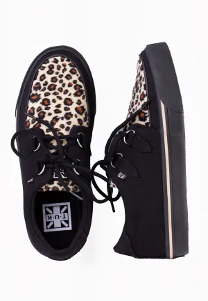 T.U.K. - Creeper Black Leopard/Canvas Upper - Girl Shoes
