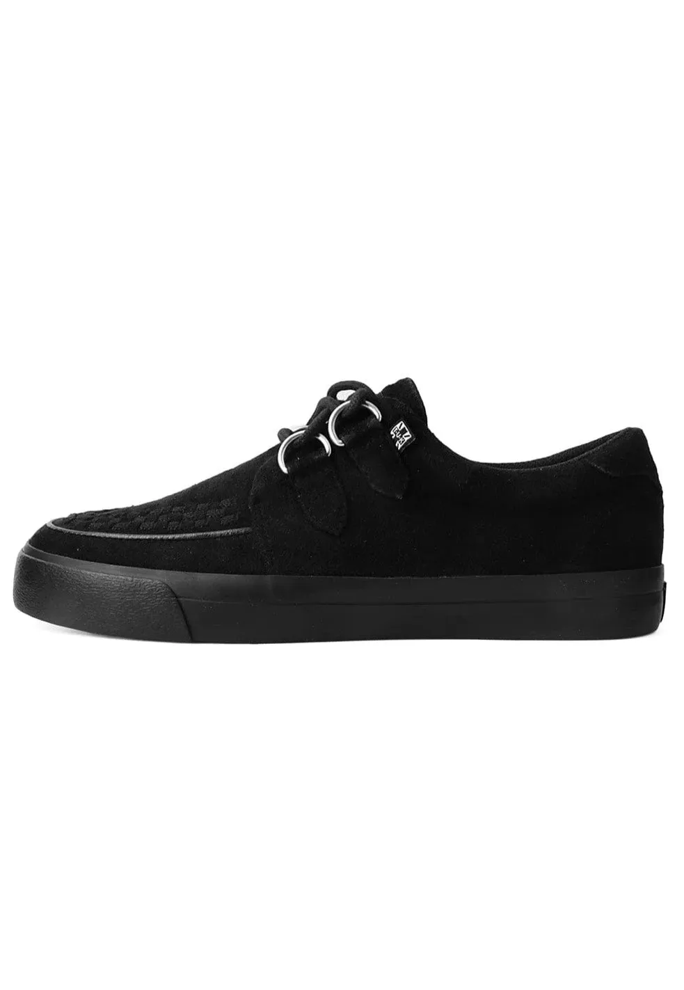 T.U.K. - Creeper Sneaker Black Faux Suede - Shoes