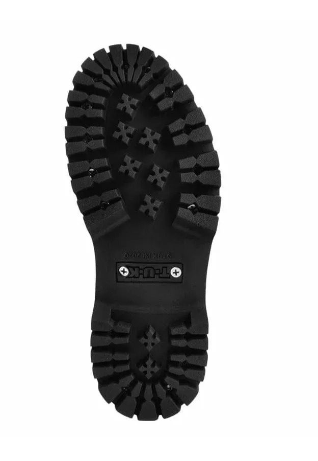 T.U.K. - Double Decker Brogue Lace Up Black/White - Girl Shoes