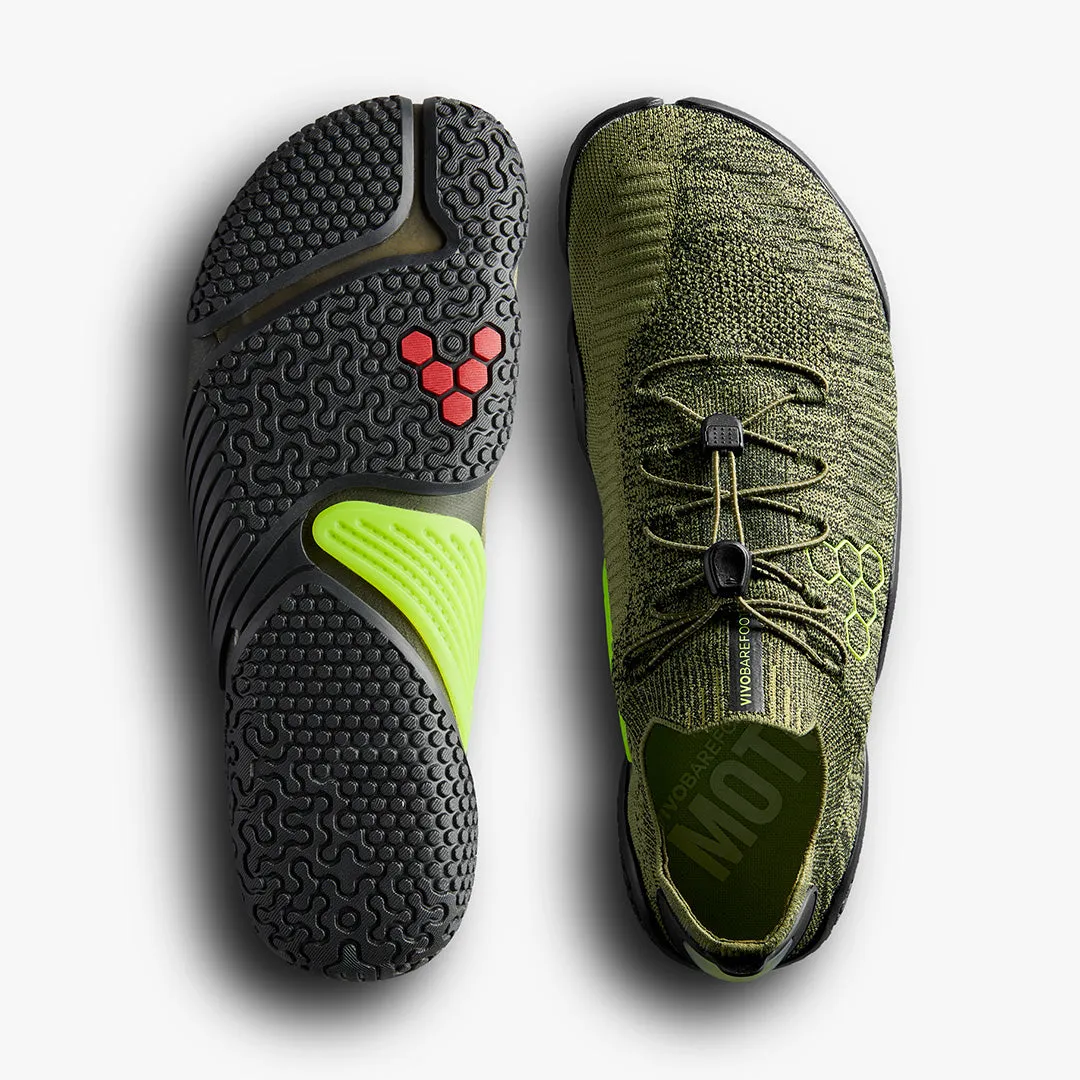 Vivobarefoot Motus Flex Womens  Forest Green / Acid Lime