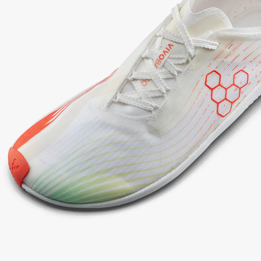 Vivobarefoot Primus Flow Mens  Bright White/Neon Orange