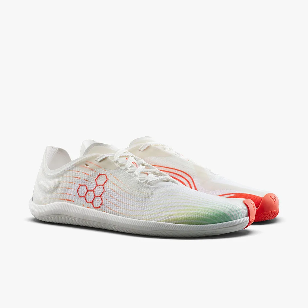 Vivobarefoot Primus Flow Mens  Bright White/Neon Orange