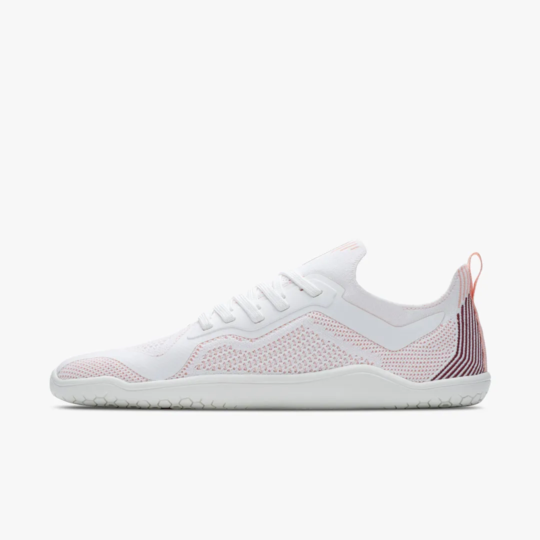 Vivobarefoot Primus Lite Knit Womens  White/Peach Melba