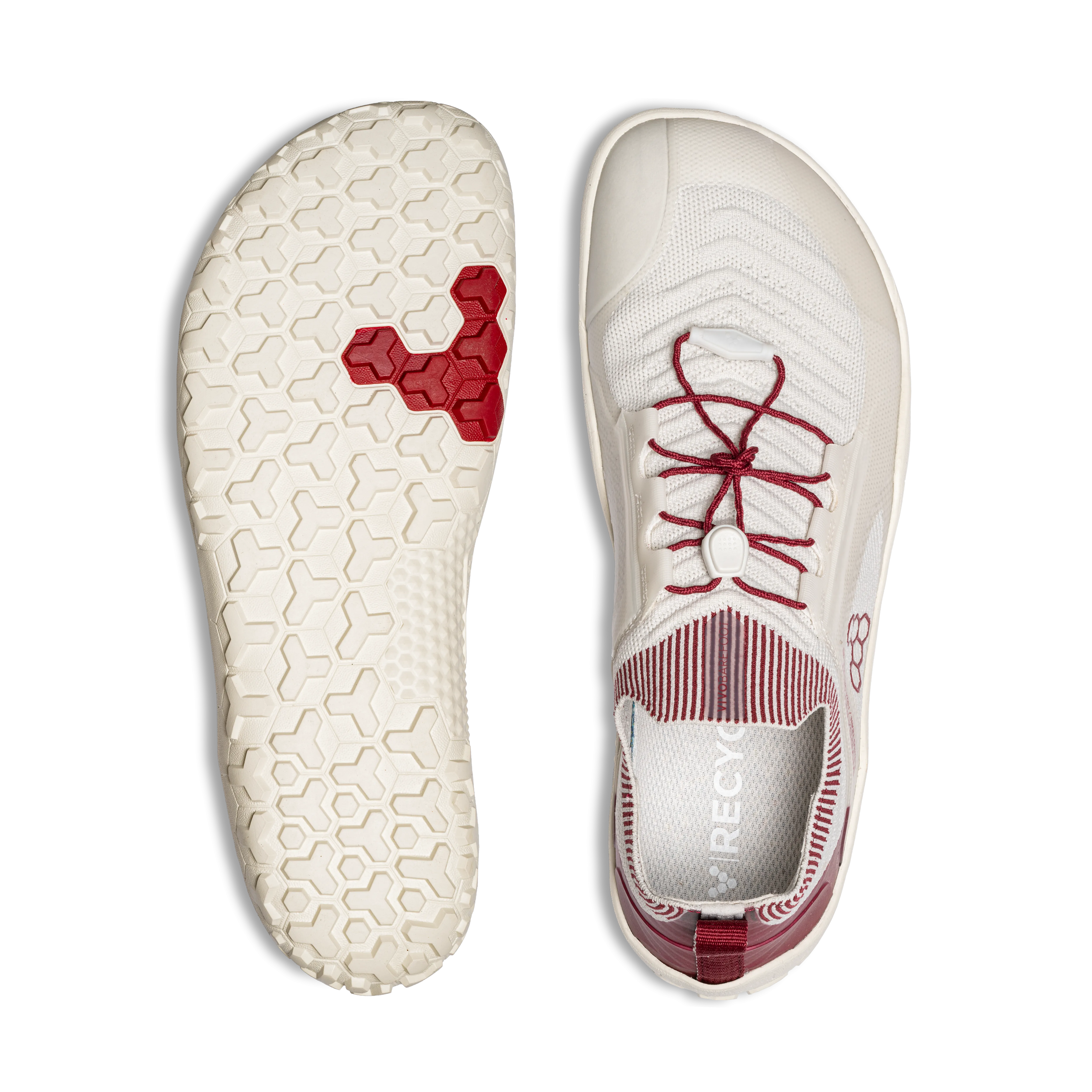 Vivobarefoot Primus Trail Knit FG Mens  Limestone/Rumba Red