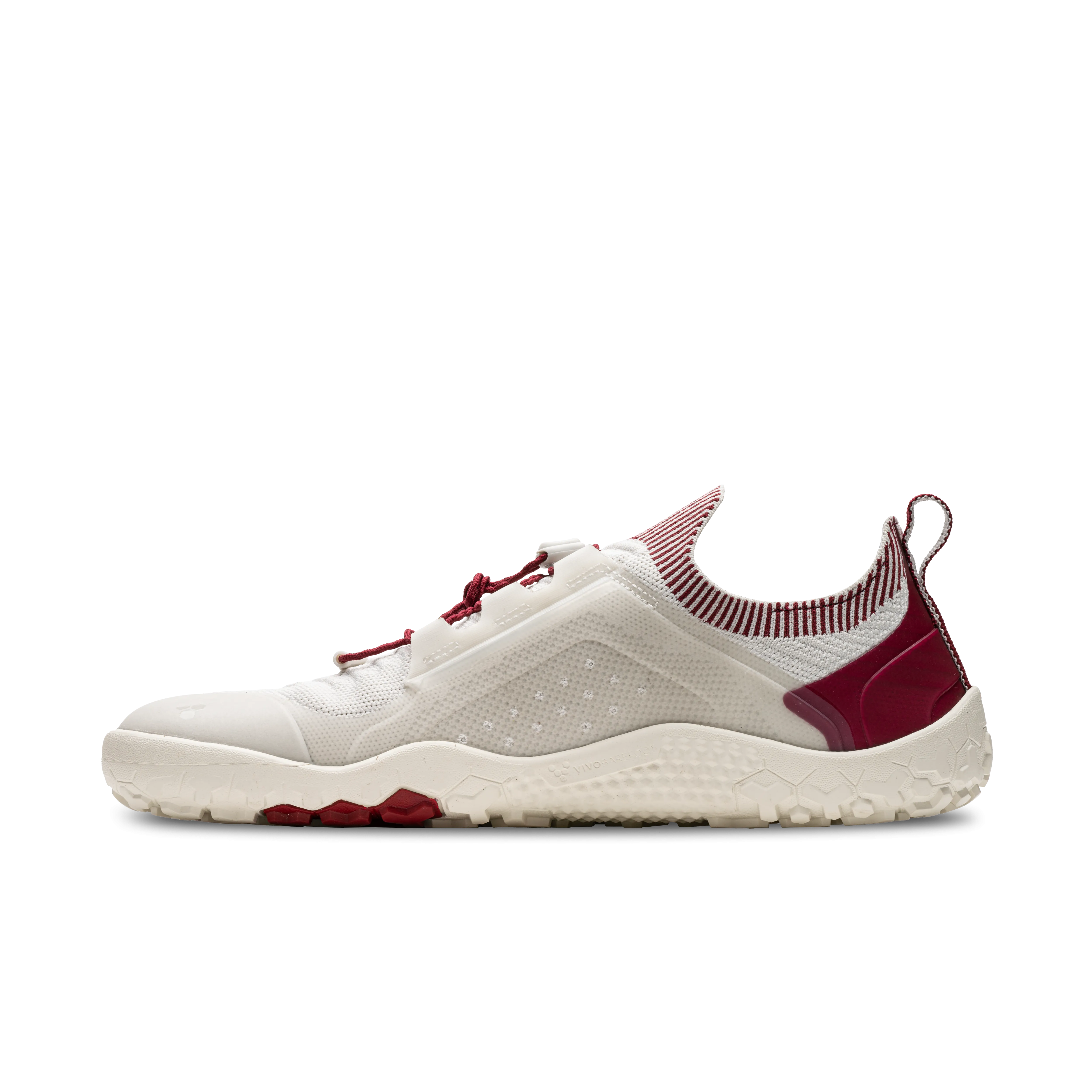 Vivobarefoot Primus Trail Knit FG Mens  Limestone/Rumba Red