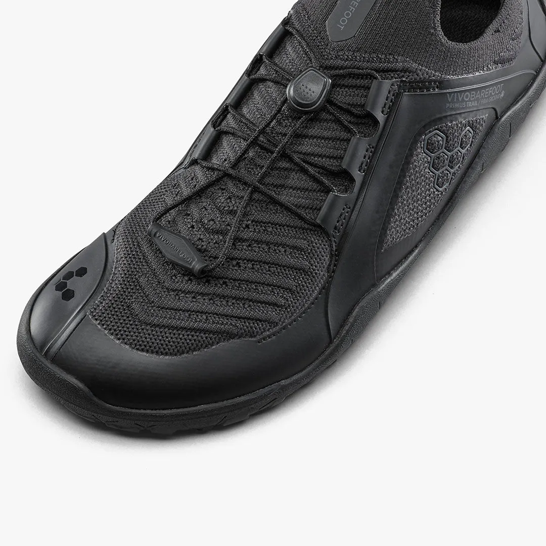 Vivobarefoot Primus Trail Knit FG Mens  Obsidian/Obsidian