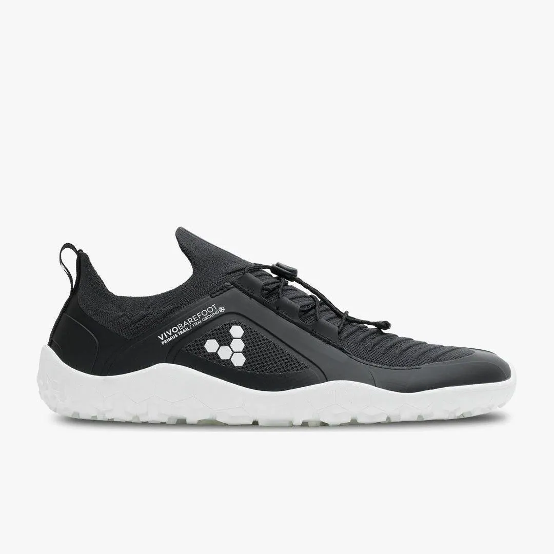 Vivobarefoot Primus Trail Knit FG Mens  Obsidian/White