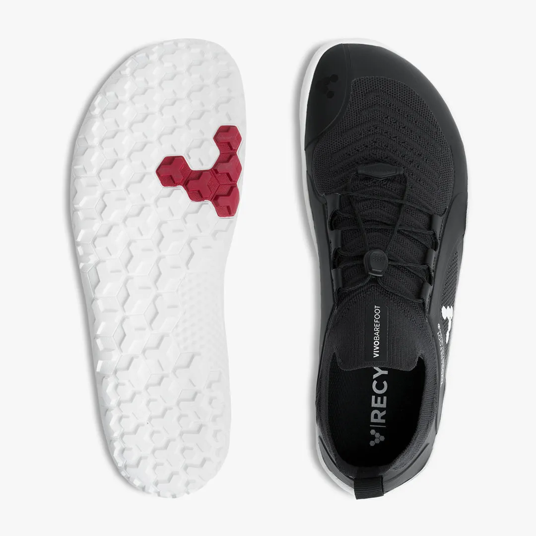 Vivobarefoot Primus Trail Knit FG Mens  Obsidian/White