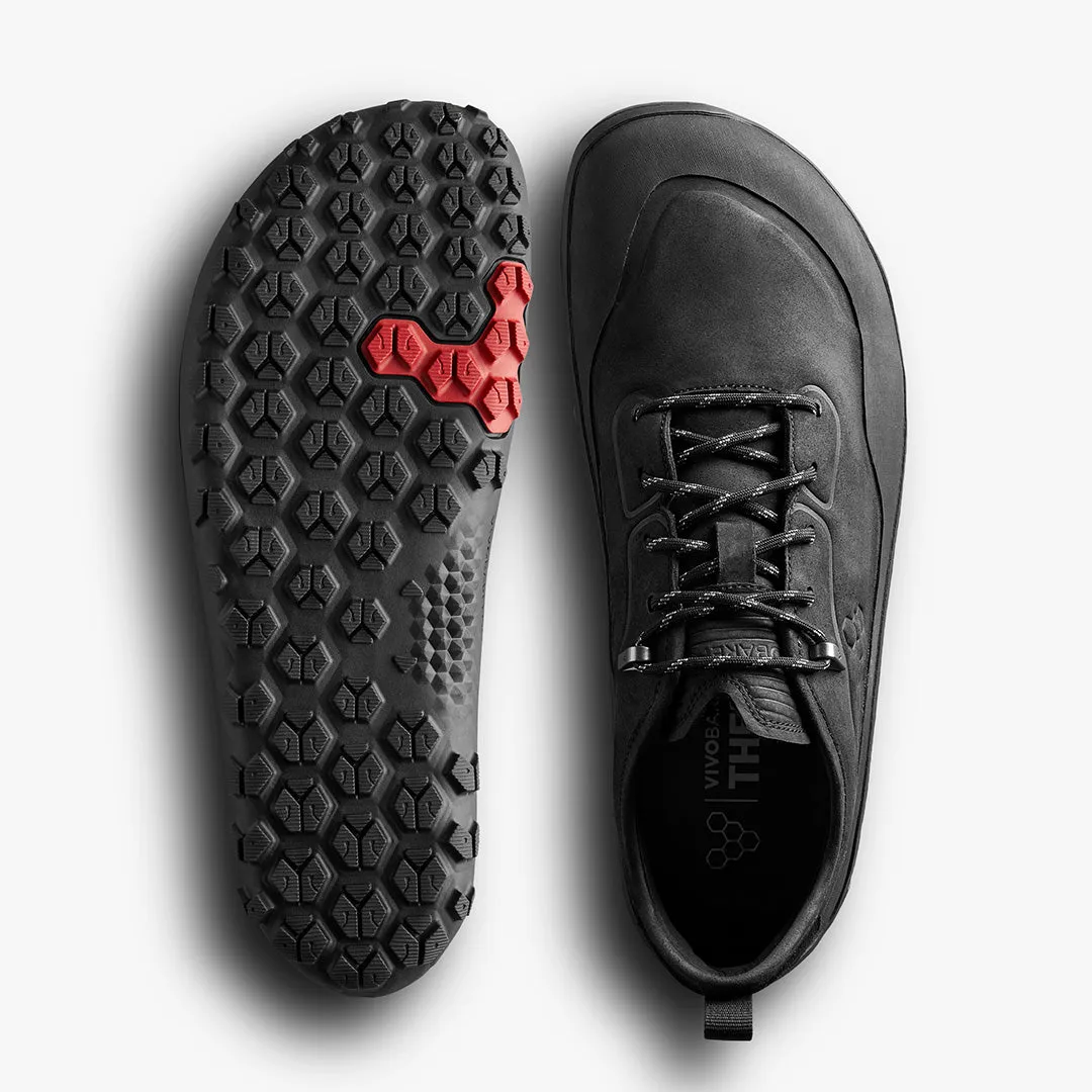 Vivobarefoot Tracker Leather Low Womens  Obsidian