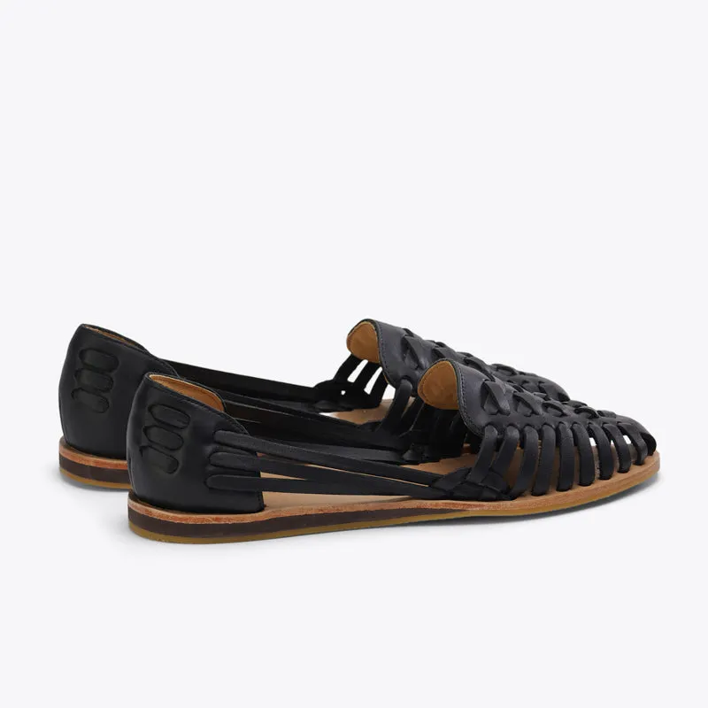Women's Huarache Sandal Black -NISOLO
