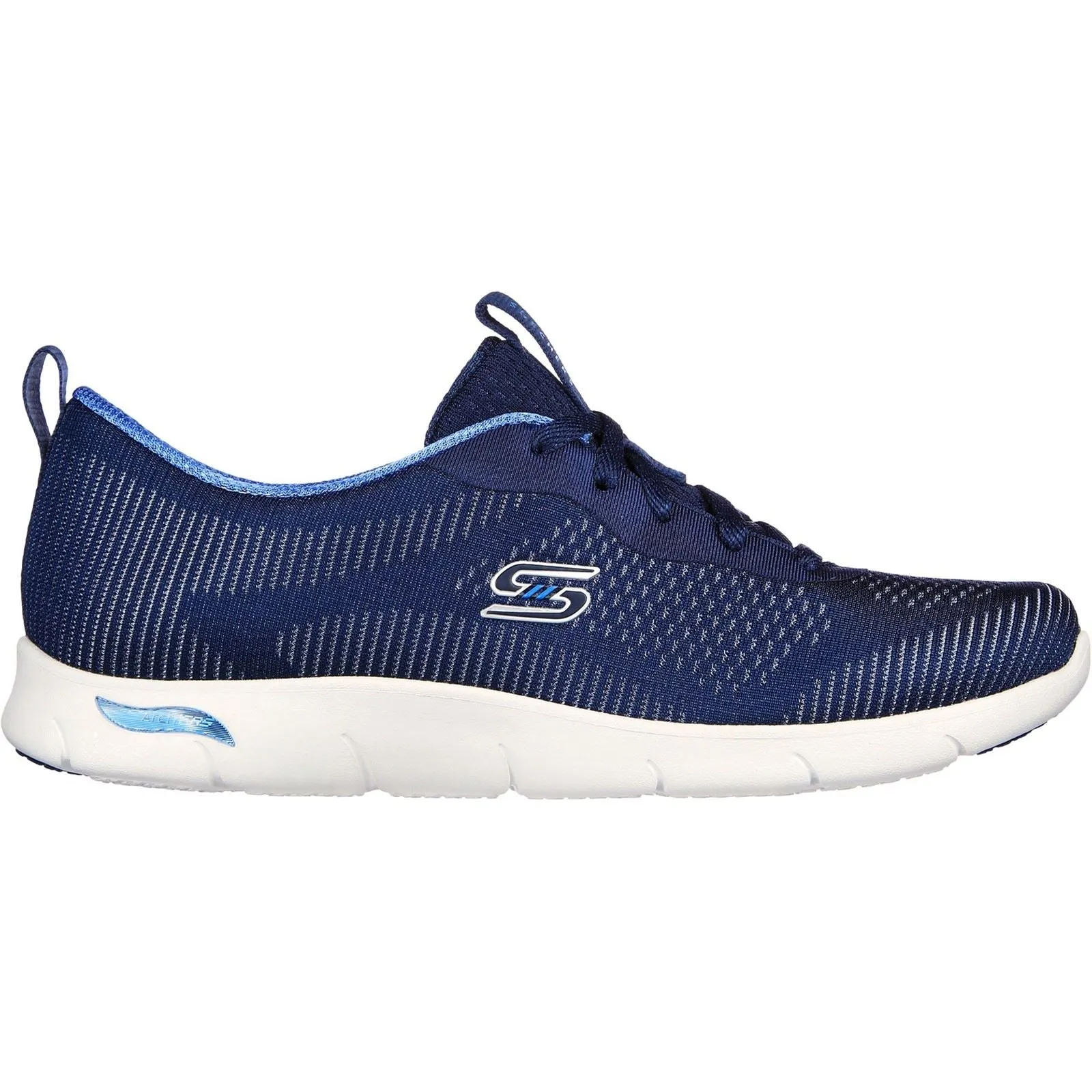 Women's Wide Fit Skechers 104390 Arch Fit Refine Classy Doll Trainers -Navy