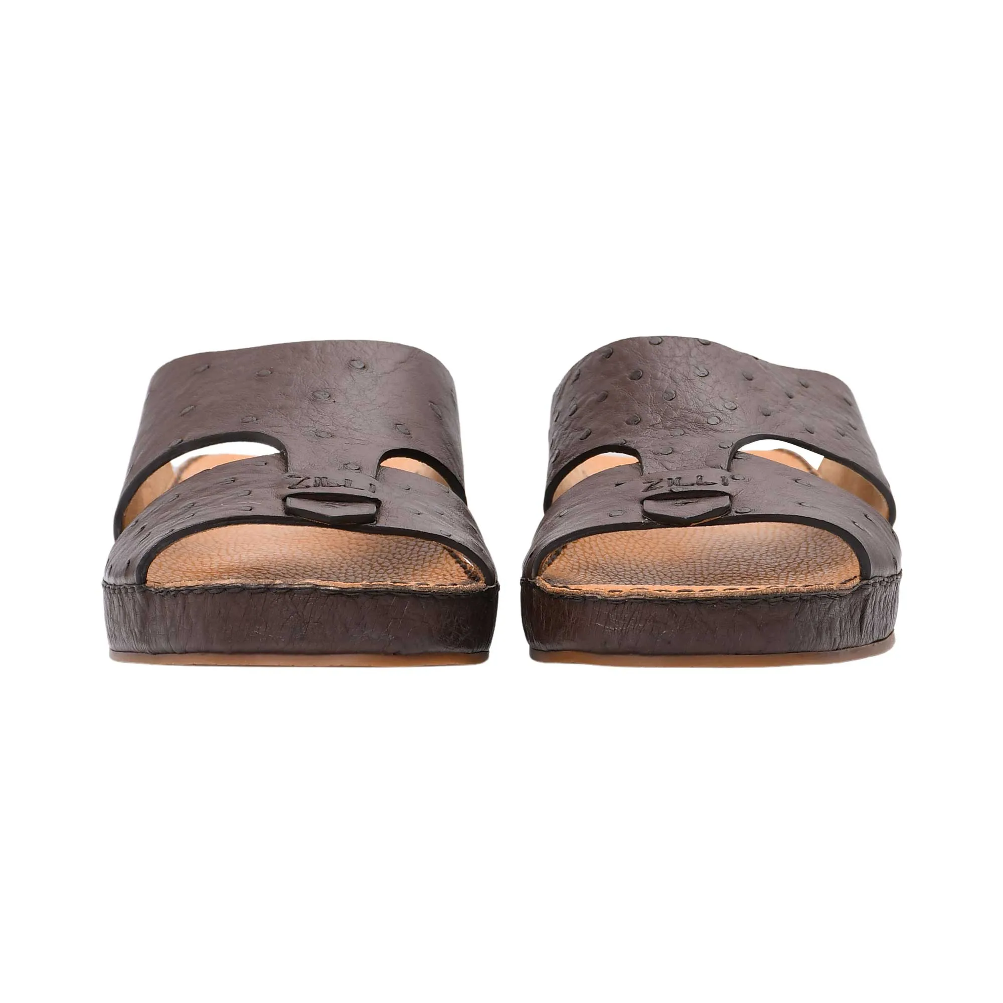 Zilli Men's Dark Brown Leather Sandal