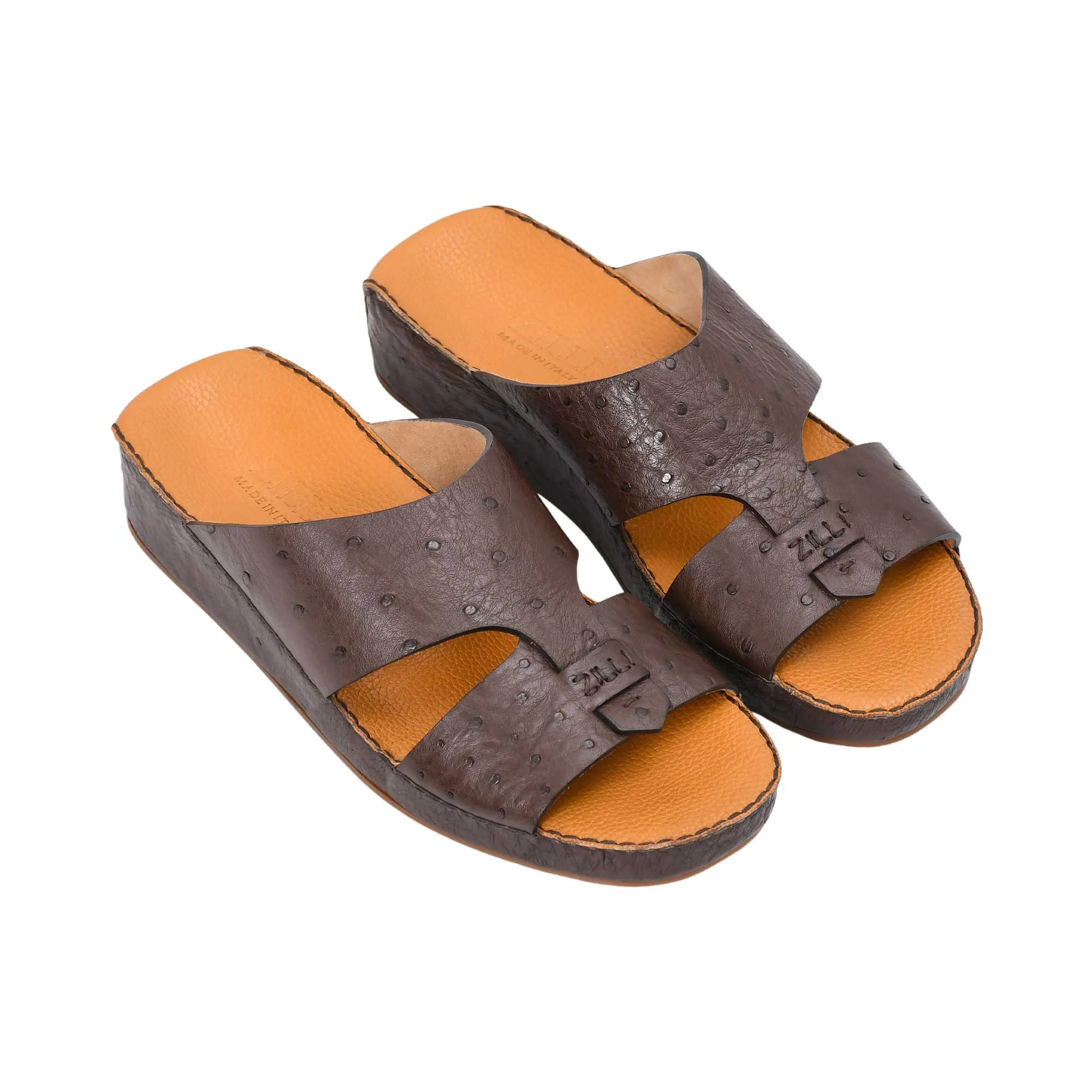 Zilli Men's Dark Brown Leather Sandal