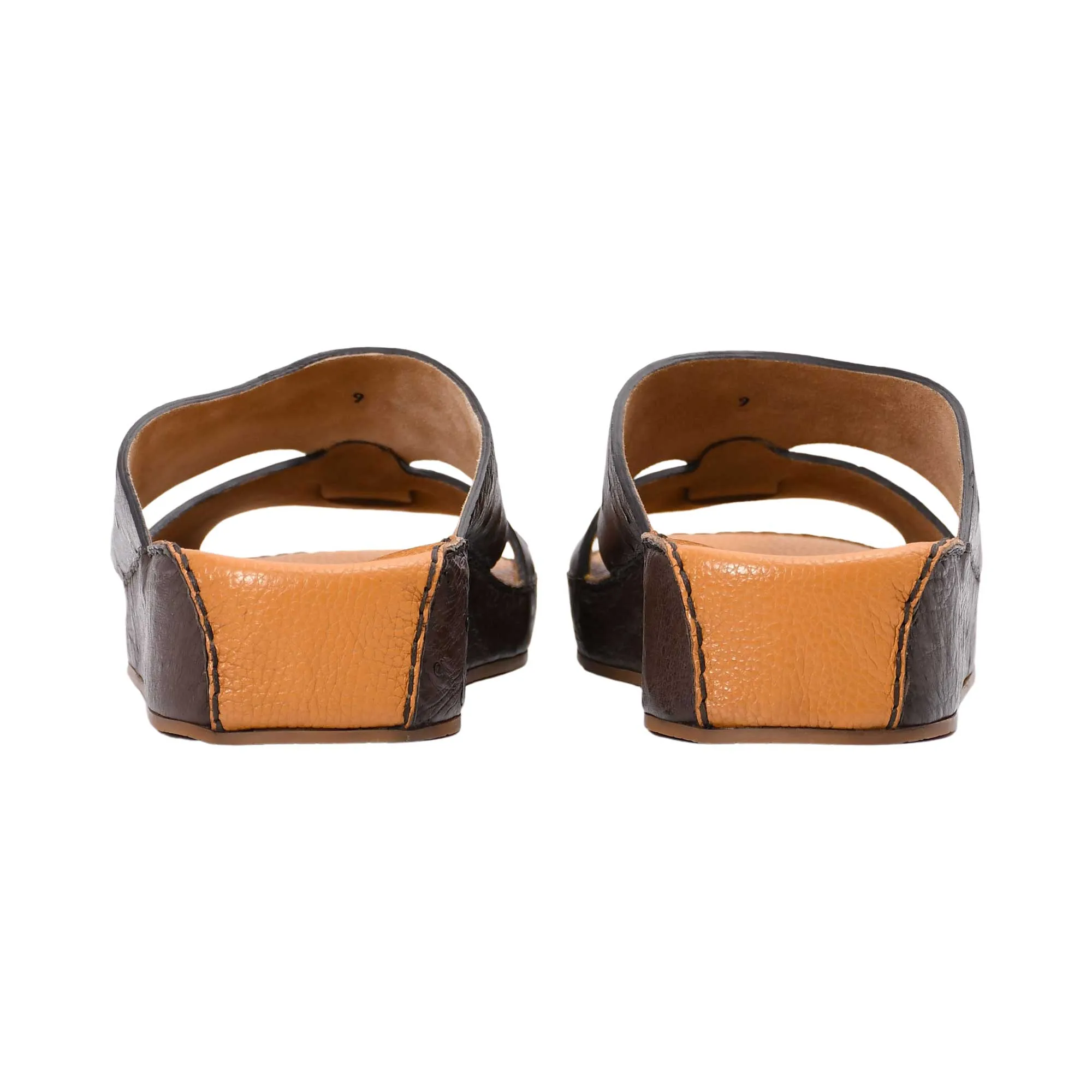 Zilli Men's Dark Brown Leather Sandal