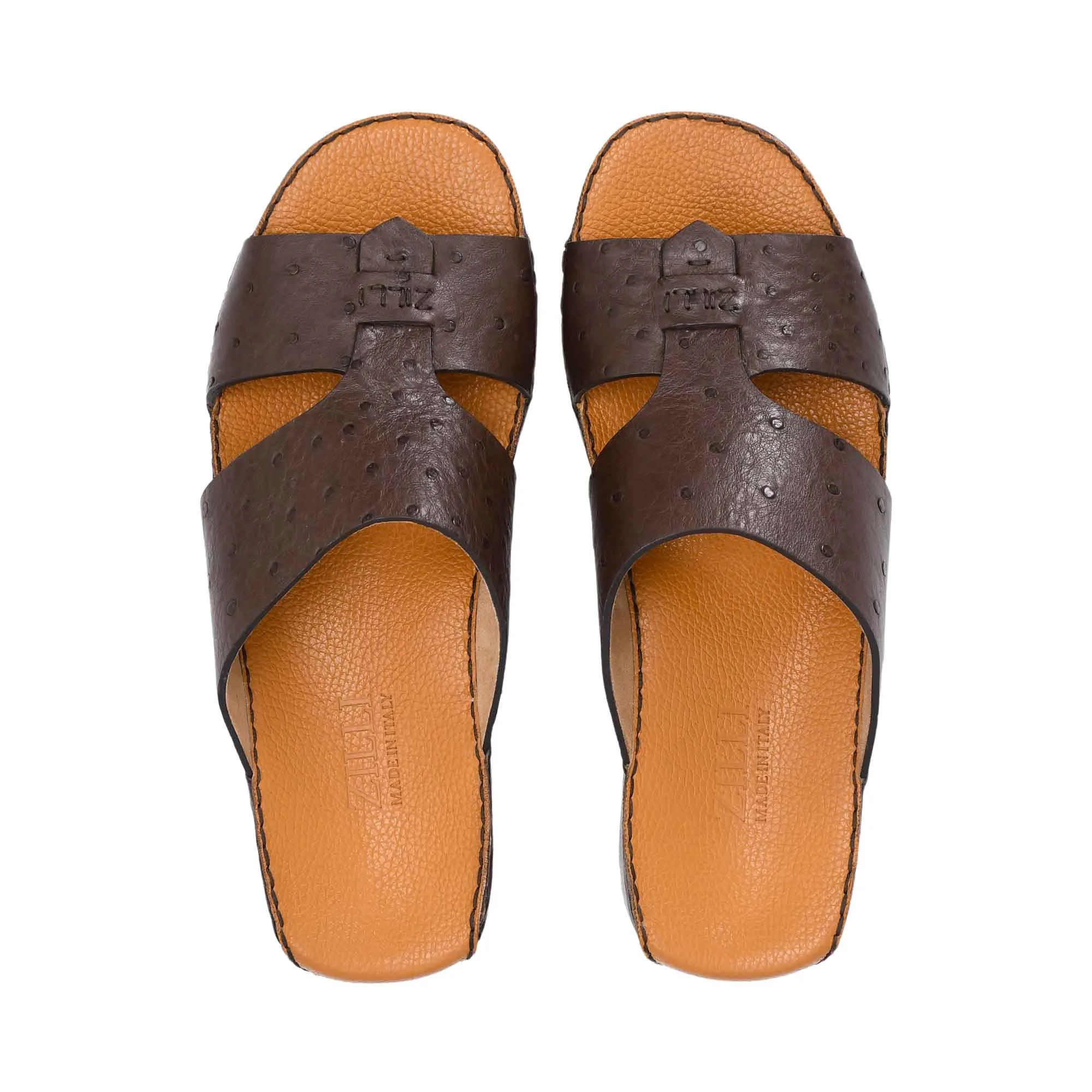 Zilli Men's Dark Brown Leather Sandal